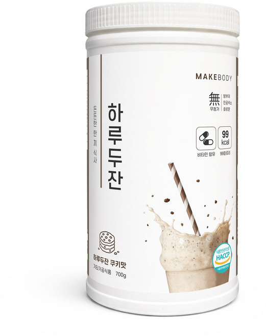 메이크바디 단백질 쉐이크 식사대용 하루두잔 쿠키맛 700g (1통), 1개