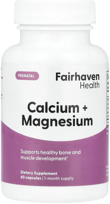 Fairhaven Health 임신부용 칼슘 + 마그네슘 캡슐 60정, FairhavenHealth임신부용칼슘마그네슘캡슐60정, 1개 - 쿠팡