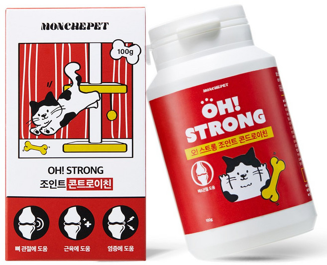 [동물병원 입점] 몽셰펫 고양이 관절 슬개골 분말 영양제, 1개, 뼈/관절강화, 50회분