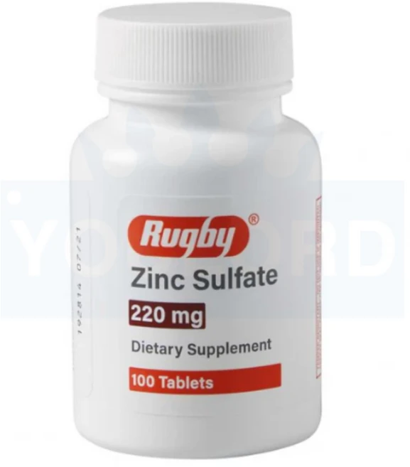 Rugby 아연 황산염 징크 설페이트 220mg 100정 유로드, 1개 - 쿠팡