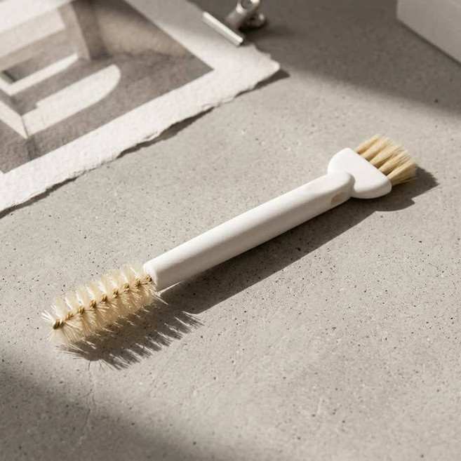 틈새 세척솔 돈모 브러시 다이소 청소용 틈새 브러시 다용도 틈새 솔, 화이트(솔_베이지)
