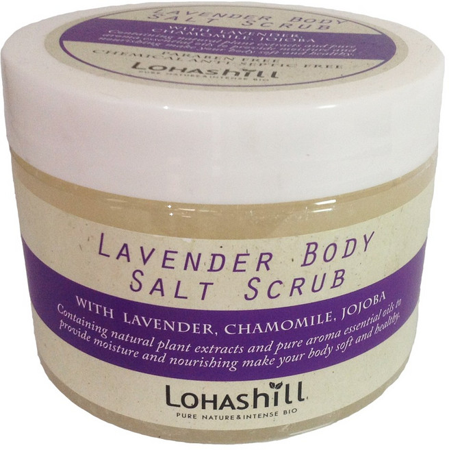 로하스힐 라벤다 바디 솔트 스크럽 490g, 1개