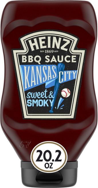 하인즈 캔자스 시티 스타일 달콤하고 스모키한 BBQ 바비큐 Heinz Kansas City Style Sweet & Smoky BBQ Barbecue Sauce (20.2 oz, 1개