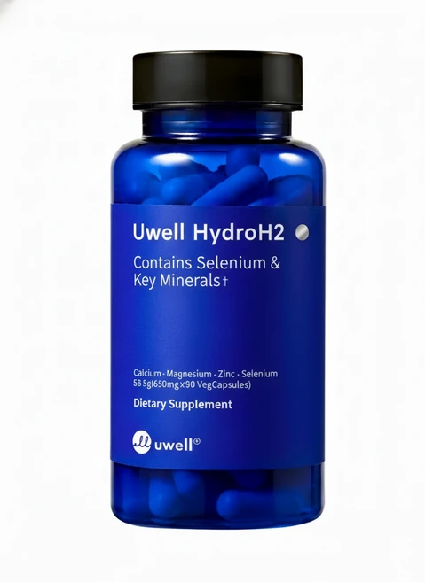 uwell HydroH2/유웰하이드로H2/티파니 영양제/활성산소제거/유웰식용수소영양제/숙취에좋은/미네랄영양제 90캡슐[원산지:미국], 90정, 1개 - 쿠팡