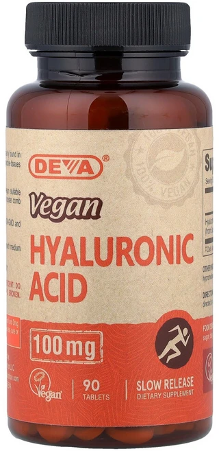 Deva 비건 히알우론산 100mg 90정, 1개 - 쿠팡