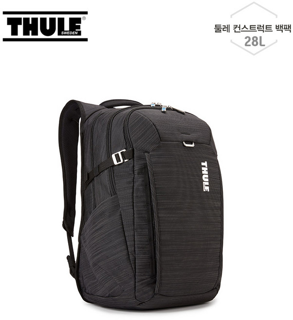 툴레 컨스트럭트 백팩 등산 레저 사이클 책가방 28L, 블랙 28L, 1개