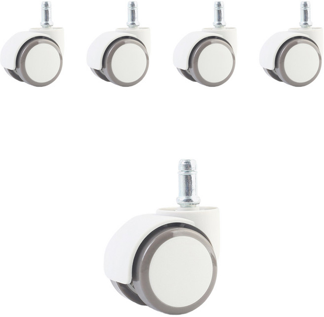 저소음 우레탄 의자바퀴 화이트 흰색 5P, 화이트 5P