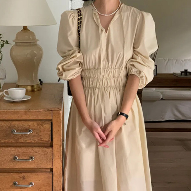 텐미닛스타일(3color)페미닌 프렌치 놈코어룩 크로리 원피스