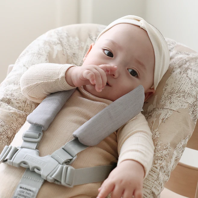 사가 엔젤릭 스토케 트립트랩 뉴본 양면 커버 신생아 아기, 색상, 베이지+그레이 양면 - 쿠팡