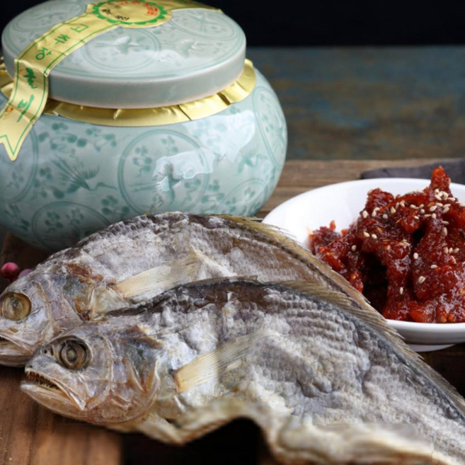 [그린영광굴비] 천년초 고추장굴비도자기1호(500g*2개) 선물용, 2개, 500g