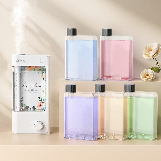 nimin 전자 디퓨저 전자 방향제 자동 분사기 화장실용 사용실용 침실용 호텔용 아로마테라피 초음파 분사 방향제 충전식 무선 기계 리필 세트 실내방향제 디퓨저대용량, 1개, 45ml, 기계*1+믹스 향 리필*6