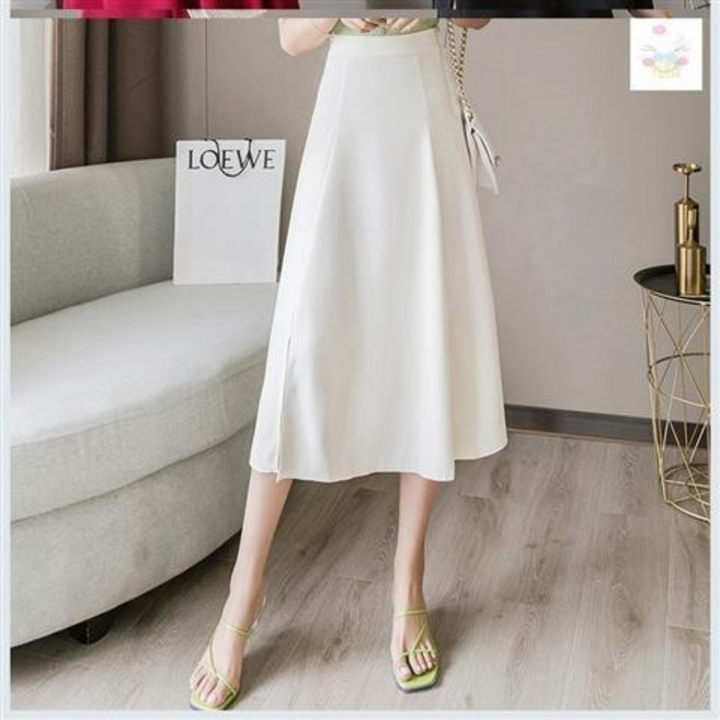 A字高腰顯瘦長裙 適合胯大腿粗 胖mm大尺碼中長款半身裙