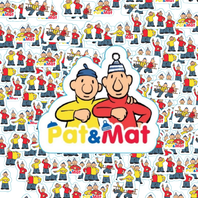 패트와매트 소형 중대형 스티커 세트, 패트와매트리무버블스티커, 1개