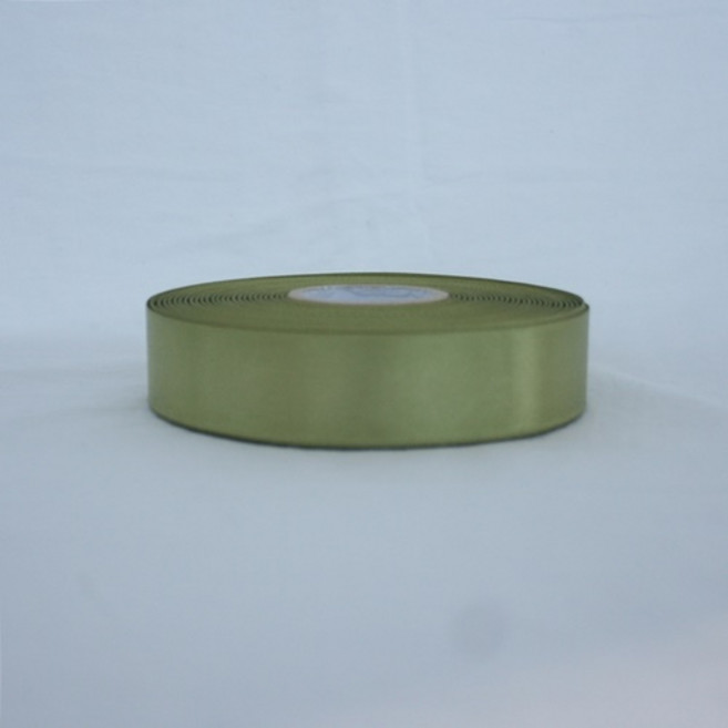 핸드메이크 고밀도 주자 공단 리본끈 25mm x 50Y 60가지 색상, c14 올리브색