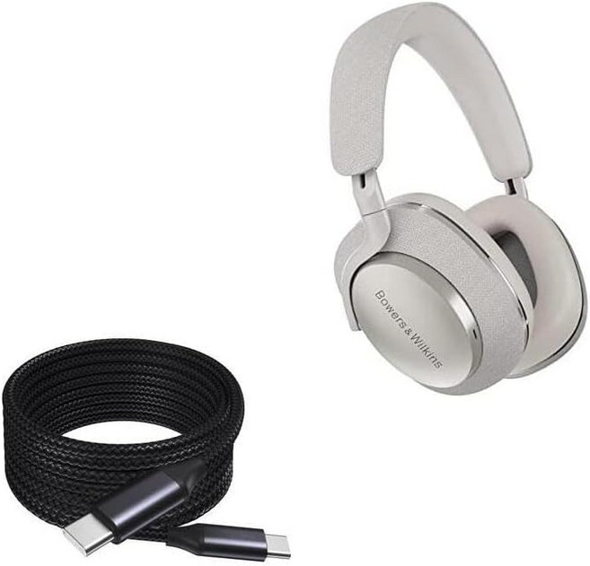Bowers & Wilkins Px7 S2와 호환되는 BoxWave 케이블 - DirectSync PD 케이블10피트 USB-C에서 USB-C100W 롱 타입 C 땋은 나일론 합금