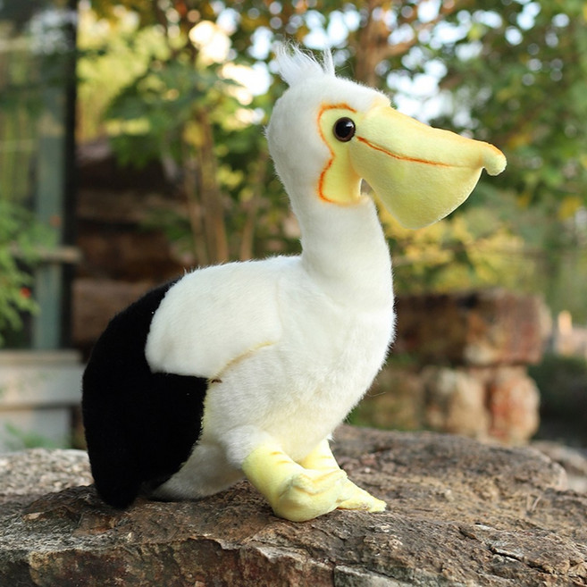 실제 생활 조류 플러시 독수리 황새 펠리컨 인형 베개 홈 장식 생일 크리스마스 선물, 45cm, Pelican, 1개