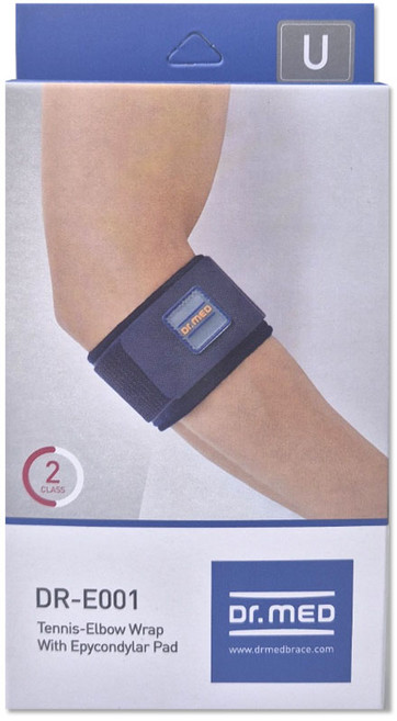 닥터메드 DR-E001 의료용 엘보우 팔꿈치 보호대 아대 골프 테니스 헬스 운동 통증, 1개
