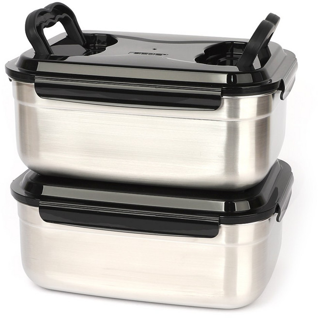 키친아트 국산 연마제 없는 스텐304 김치통 김장김치, 2개, 7L