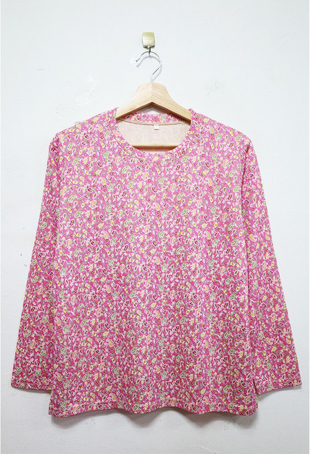 형제상회 어르신 긴팔 춘추 라운드 시니어 할머니티 요양원 실내복 국산 면느낌 할머니옷 0026SF31