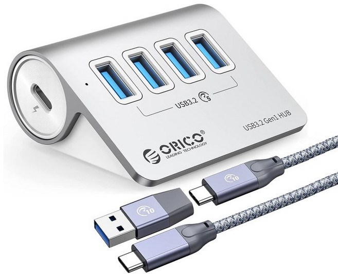 오리코 M3U4 USB3.0 4포트 무전원 USB허브, 1개