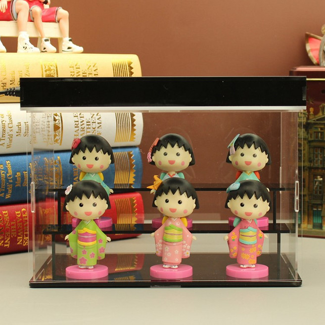 생일 사키코 도라에몽 시리즈 치비마루코쨩 마루코는 아홉살 피규어 키링 아즈망가대왕 친구 토모조 가족 인형, 피규어만 구매(개인용 비닐봉지), 6 기모노 마루코, 1개