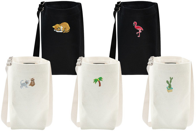 옥스타 디자인 텀블러백 에코백 미니가방 물병가방 드링크백 보틀커버 크로스타입