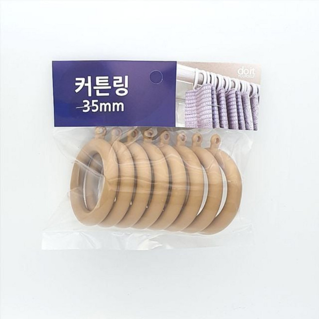 저소음커튼링 집게링 원룸 35mm 저소음 안뚫어고리 8매1세트 스테인레스 나무봉브라켓 스텐 못없는 dew+23888yU