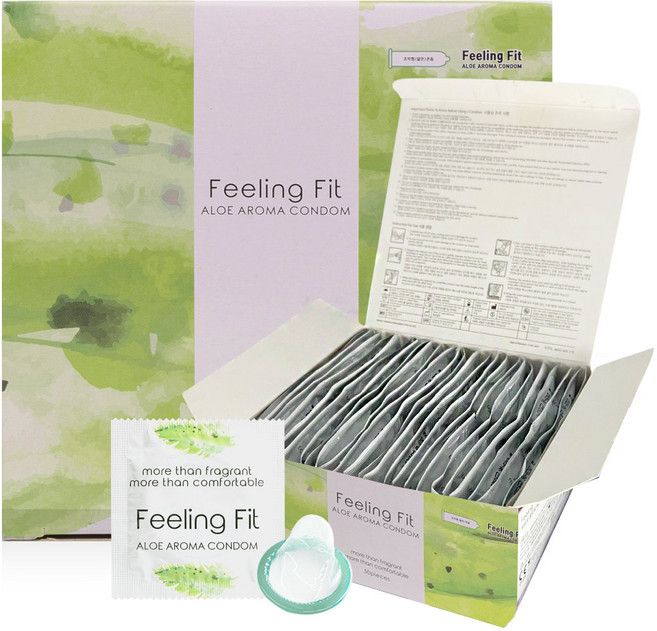 필링핏 알로에 아로마 벌크 일반형 콘돔, 1개, 50개입