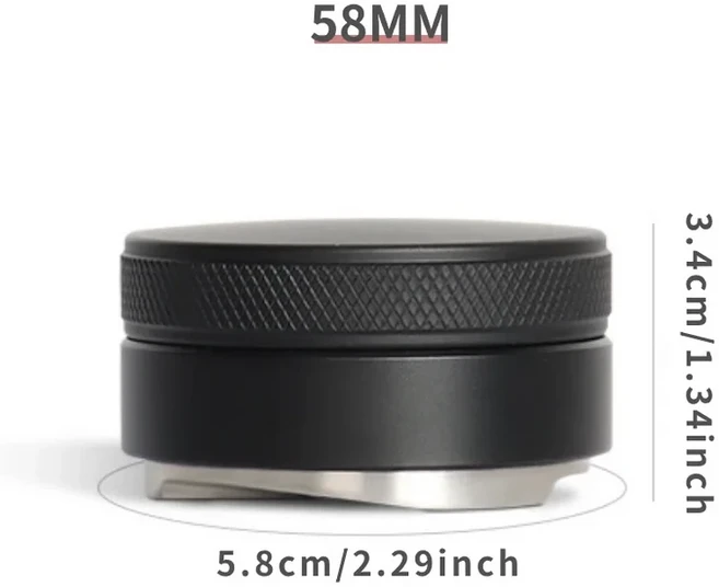 53mm 디스트리뷰터 탬퍼 분배 레벨러 58mm 경사 에스프레소 각도 커피 포타필터 도구 51mm 가능 조절, 02 58mm, 1개