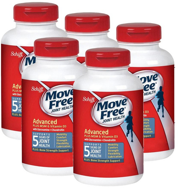 무브프리 어드밴스드 플러스 MSM 비타민D3 조인트헬스 Move Free Advanced Plus MSM & Vitamin D3, 5개, 80정