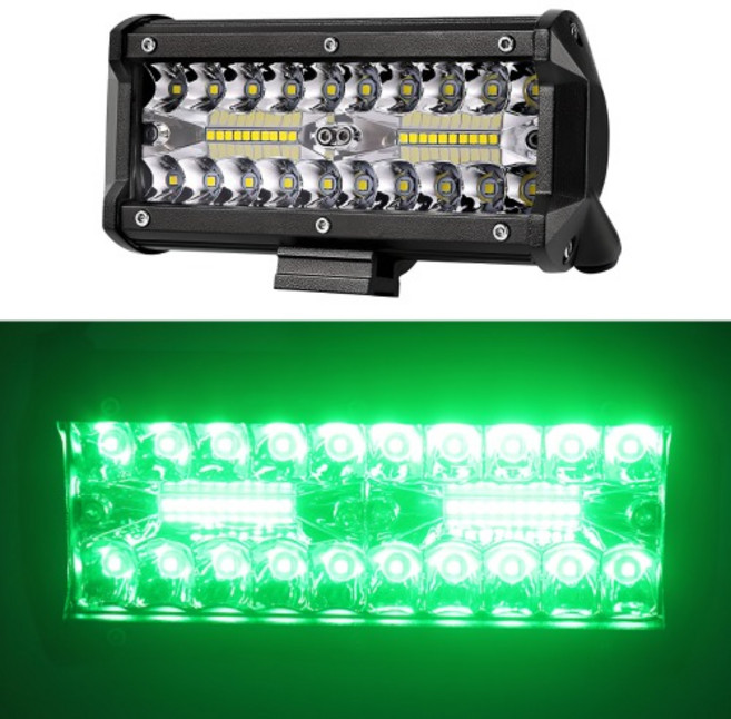 듀열 LED 그린써치라이트 120W 집중 확산 바타입 튜닝, 1개