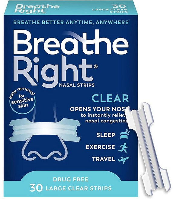 국내배송 코골이 방지 밴드 테이프 브리드라이트 민감한 피부용 30매, 1개