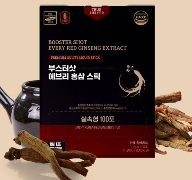써니몰 부스터샷 에브리 홍삼스틱 (100포) 대용량 면역력 강화 선물세트 대용량 건강식품, 부스터샷 에브리홍삼스틱 12g*100포, 12g, 1박스