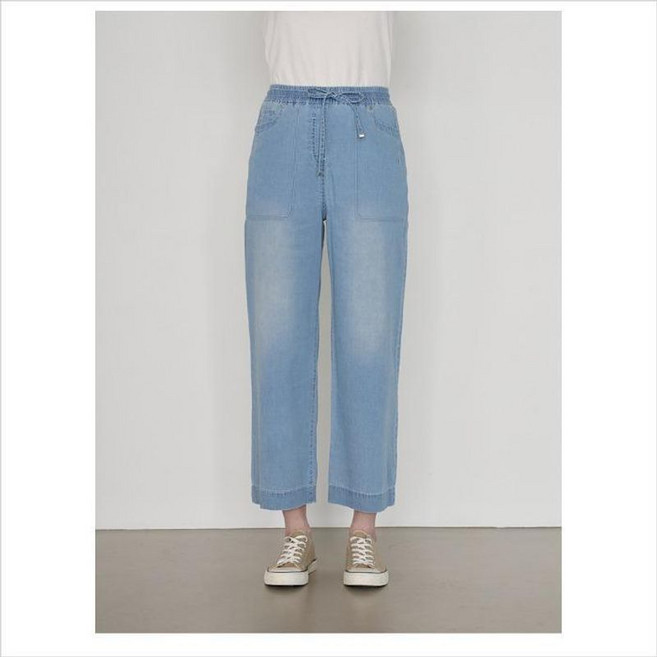 올리비아로렌 HC04 밴딩 와이드 데님 팬츠 VVCMP5M4271