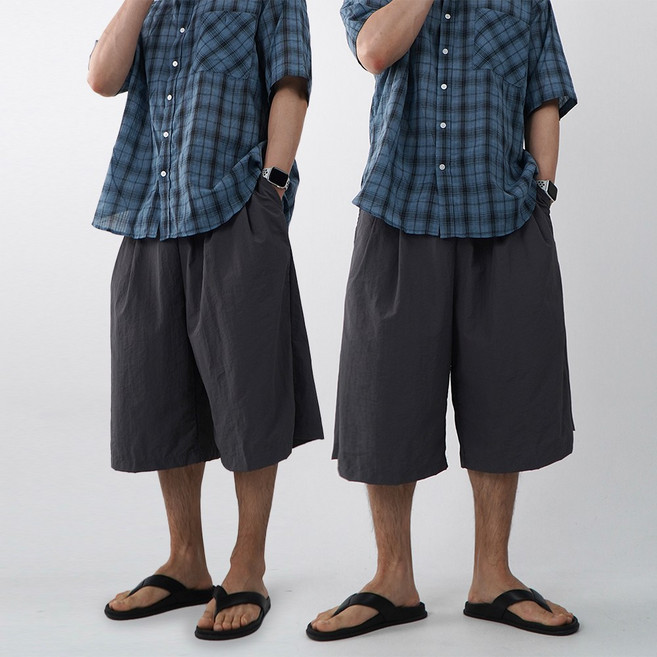 남자버뮤다팬츠 7부반바지 나일론반바지