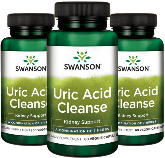 스완슨 유릭 애시드 클렌즈 베지 캡슐, 60정, 3개