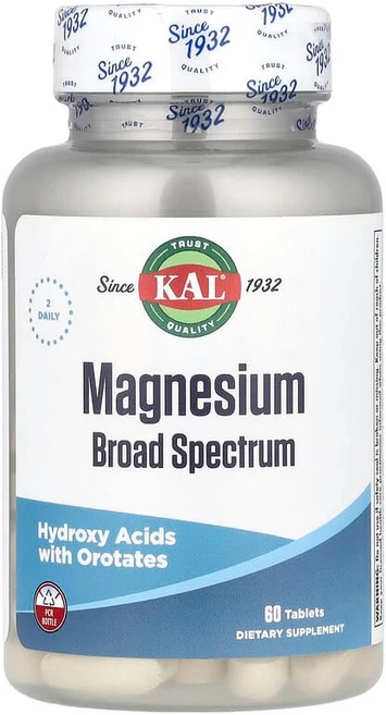 KAL 마그네슘 브로드 스펙트럼 60정(1정당 200mg) KAL (칼), KAL, 마그네슘 브로드 스펙트럼, 60정(1정당 20, 1개 - 쿠팡