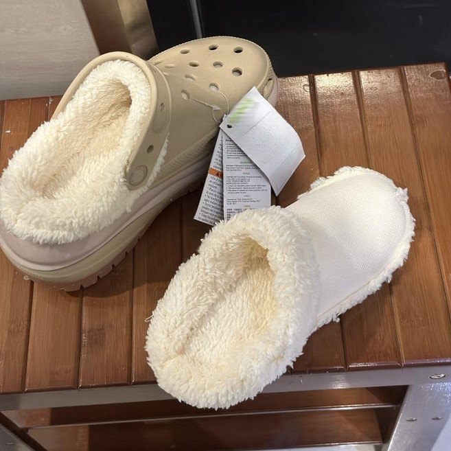 안일공간 크록스 호환 내피 겨울 방한 털 탈부착 슬리퍼 안감, 2세트, 브라운