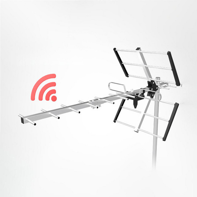 실외형 야기 DTV안테나 UHD 디지털 티비 지상파 수신기 디지탈 공중파 티브이 단기방송 외부 케이블 가정용, 1개