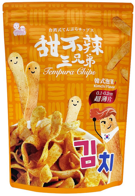 甜不辣兄弟 Tempura Chips 韓式泡菜口味超薄脆片, 100g, 1個