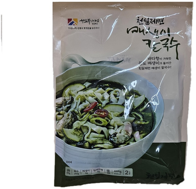 원하프안동매생이칼국수 444G천일제면, 1개, 444g