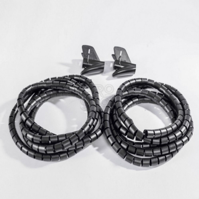 브로샵 전선정리 스네이크 커버 22mm 블랙 컴퓨터책상선정리