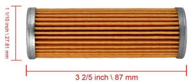 호환 Argoparts 4PCS 연료 필터 15231-43560 Kubota 트랙터 G4200 B1550HST B20 B1500 B1750-B7100