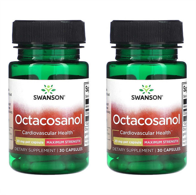 스완슨 옥타코사놀 Octacosanol 20mg 30정 2개