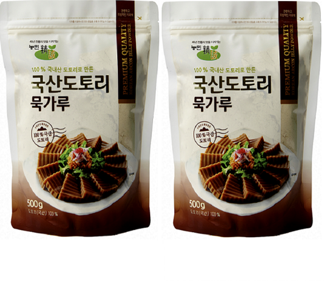 김영근 명인의 100% 국산 도토리묵 가루, 500g, 2개
