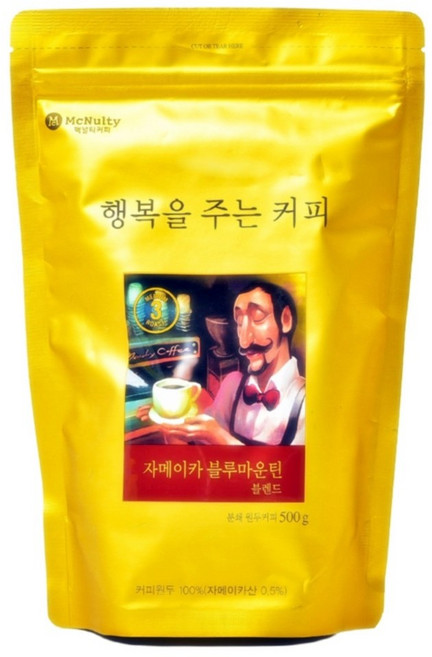 맥널티커피 자메이카 블루마운틴 블렌드 분쇄 원두커피, 생두, 500g, 15개
