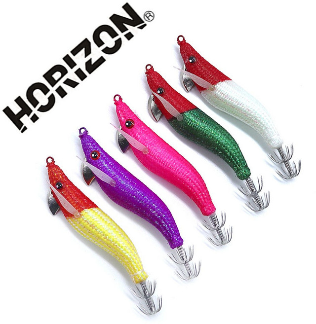 [호라이즌]한치애기 한치 슷테 에기 채비 스테 수평, 5개, 혼합구성, 65g