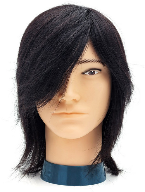 통가발 46번 (인모100%) 바버샵 남자 컷트 연습용, 1개