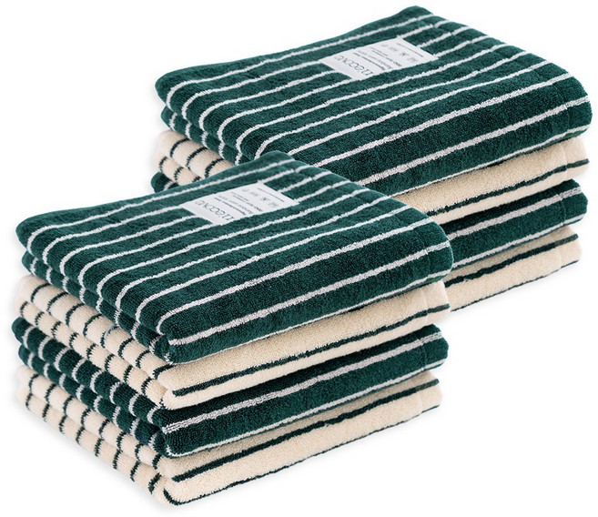 앤에코브 대나무 100% 뱀부 수건 8장 색상 혼합, 파인 ST 4장+파인 바닐라 ST 4장, 1세트