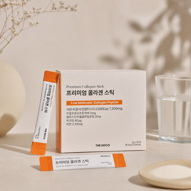[소비기한 26년 4월] 더코코 저분자 콜라겐 스틱파우더, 2g x 30포, 3개, 60g